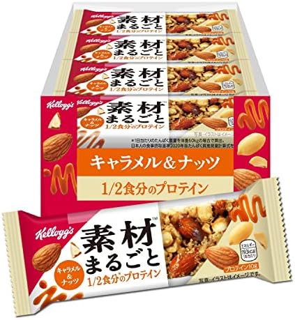 （17:30時点） ケロッグ 素材まるごとプロテインバー キャラメル&ナッツ 12本セット