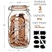 Anwoi Wide Mouth Mason Jars 64 oz 3 Pack Half Gallon Glass Jar with Airtight Lids, Large Mason Jar with Scale Mark Food Storage Canning Jars for Pickling Flour Sugar Pasta Oats Cereal