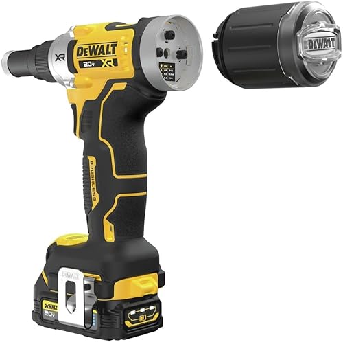 Miniatura 6 de DEWALT Herramienta de remache inalámbrica MAX XR de 20 V, 14 pulgadas, solo herramienta desnuda (DCF414B)