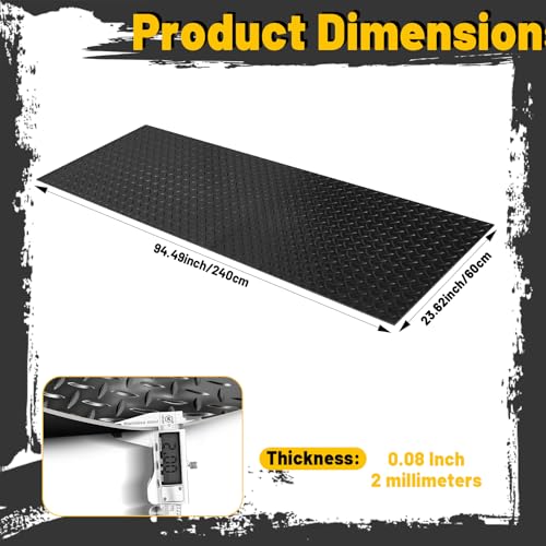 Image of Workbench Mat, Large Work Bench Mat with Non-Slip Texture, 2mm Thick Scratch & Stain Resistant Surface for Painting, Woodworking, Crafting, Building and Tool Protection (Black, 23.62 inch x 94.49 inch)