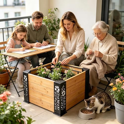 Support de jardinière lourd en métal avec fixation de balcon pour jardin - 5