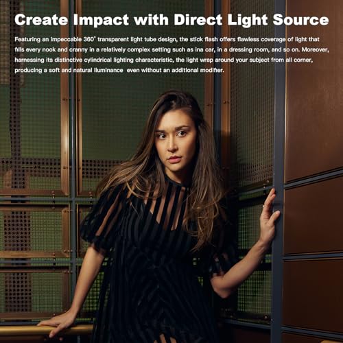 Image of Godox AD-S200 Stick Flash Head for AD200 /AD200Pro,Portable Handheld Stick Flash Head with 360 Transparent Flash Tube for Studio or Outdoor Photography Lighting