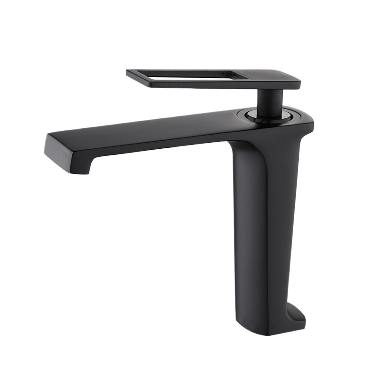 Robinet cascade chaude et froide monotrou noir pour lavabo
