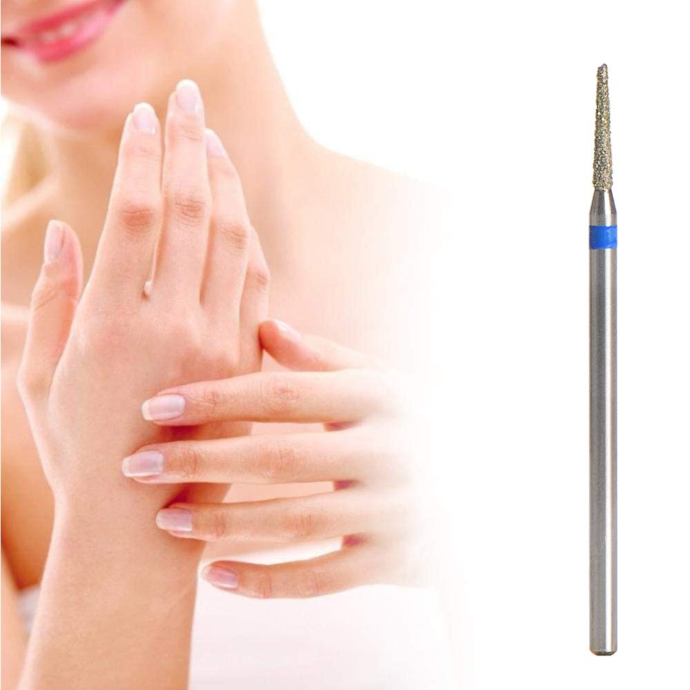 SpeTool Professional Diamond Nail Drill Fils Tree Shape for Under Nail Clean #120, 1.6x10mm Head