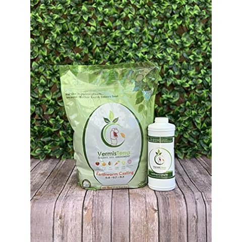 VermisTerra Worm Castings (10 LB) Set with VermisTerra Tea - 32 oz Cover