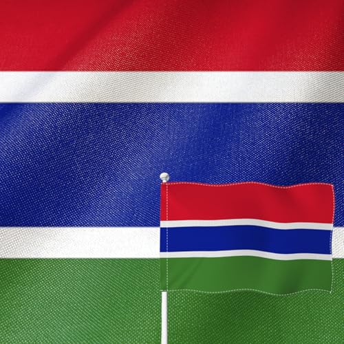 Drapeau de la Gambie idéal pour votre décoration extérieure de jardin et événements