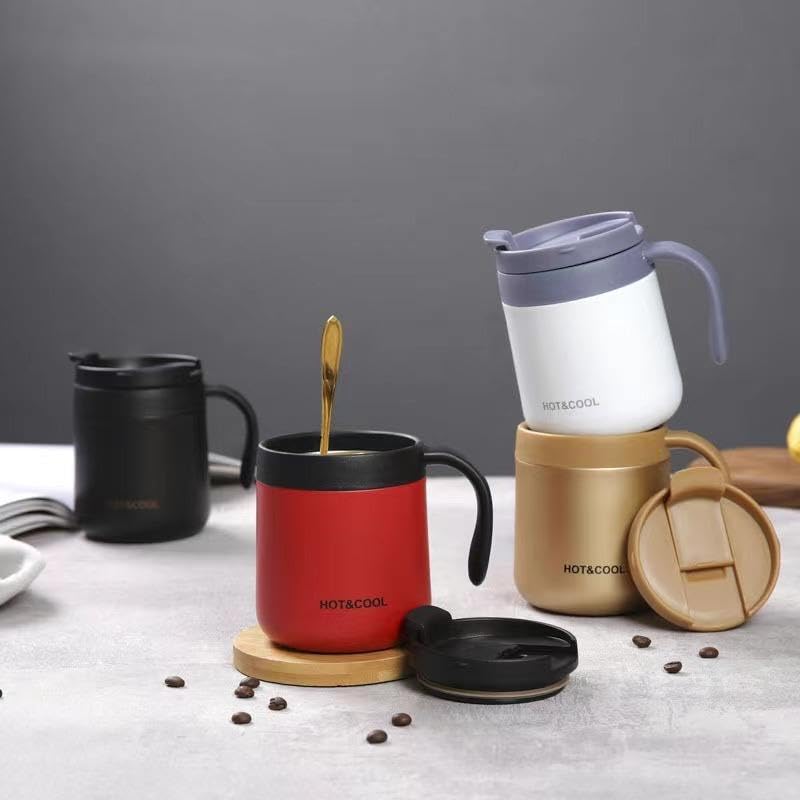 Image of RS5 Vacuum Insulated Stainless Steel Coffee Mug with Leakproof Lid 350 ML