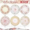 DHAIQC 48 piatti di carta vintage floreali da 17,8 cm, piatti smerlati per feste, piatti usa e getta per torte e dessert, per tè pomeridiano, compleanno, addio al nubilato, baby shower, decorazioni #1