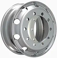 Roda Alumínio Caminhão 295 8,25x22,5 Auto Brilho Borda Larga