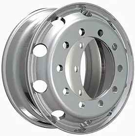 Roda Alumínio Caminhão 295 8,25x22,5 Auto Brilho Borda Larga