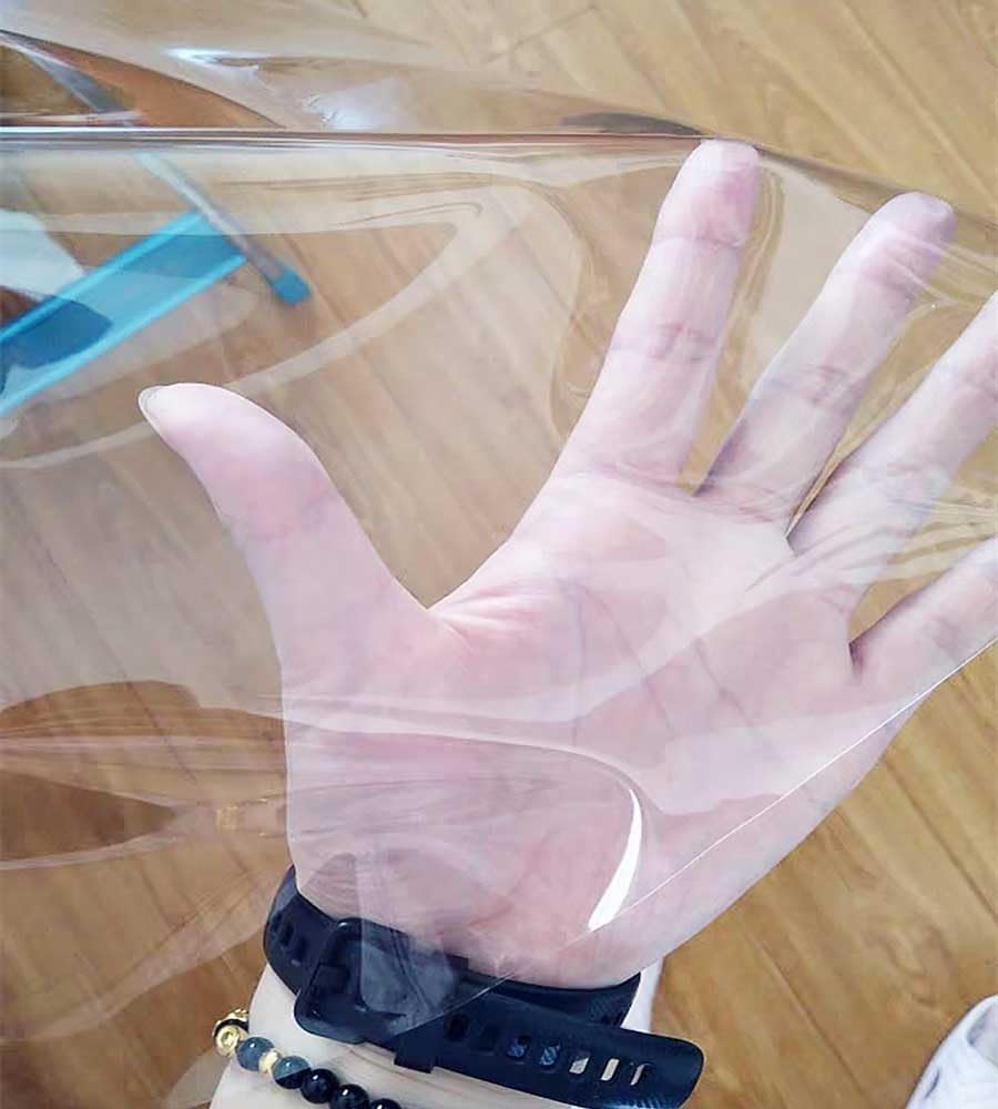 Clear Vinyl Tablecloth Protector Waterproof/Oil-Proof Plastic Square Transparent Sheet Table Cover (0.45mm Thick,160x120cm)