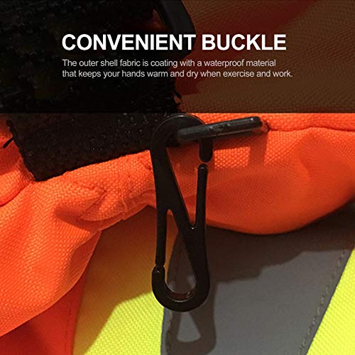 DECDEAL Luvas de trabalho reflexivas masculinas e femininas Luvas quentes de inverno Luvas impermeáv