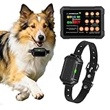 PETHEY Wireless Fence for 3 Dogs Radar Wireless Dog Fence, 10–120ft Adjustable Boundary, IPX7 Waterproof Dog Collar, Beep/Vibration/Shock Collar, Dog Fence Outdoor for Yard (1 Collar)