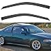 LQQDP Set of 2 Front Smoke Sun/Rain Guard Outside Mount Tape-On Acrylic Window Visors For 92-95 Honda Civic 2-Door Coupe/3-Door Hatchback