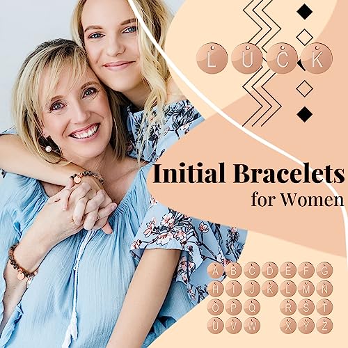 Btysun Bead Bracelets For Women Letter S Round Charm Link Initial Bracelets For Teen Girls Sister Long Distance Gifts Adjustable Best Friend Christmas Jewelry thumb #1