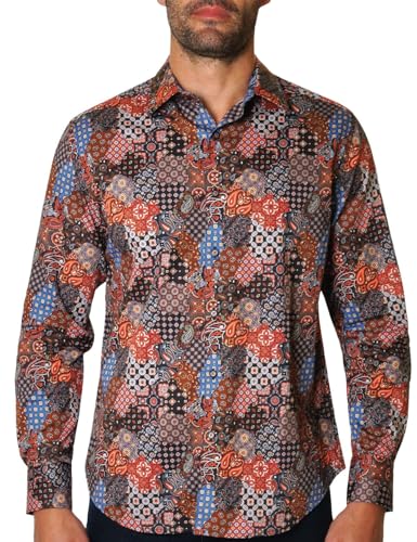 Robert Graham Mens Merillo Long Sleeve Woven Button Down Shirt