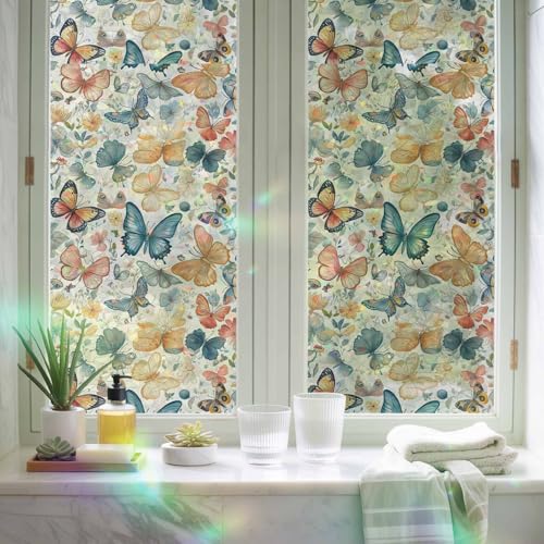 Película Decorativa de Ventana Arcoíris 17.7" x 78.7" (2 pcs) miniatura 3