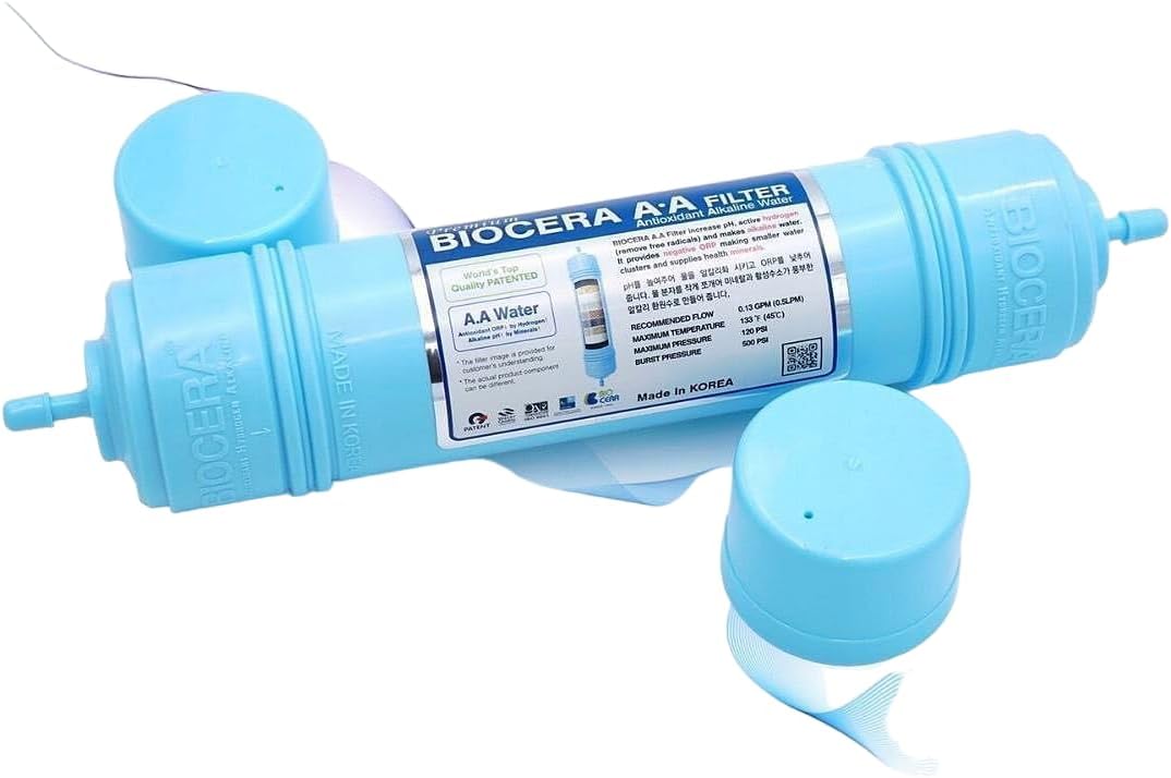 Biocera AA Antioxidant Alkaline Water Filter for RO Purifiers | 12-Inch pH Boosting Filter | Enhance Alkalinity & Antioxidants for Healthier, Mineral-Rich Water