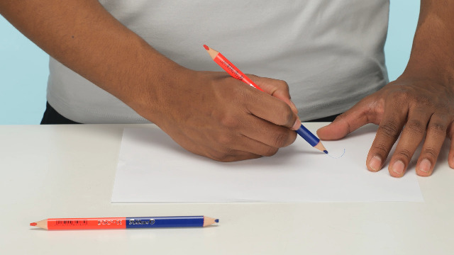 Silben-Stifte Mildenberger - 12 Buntstifte Rot/blau Dreikant