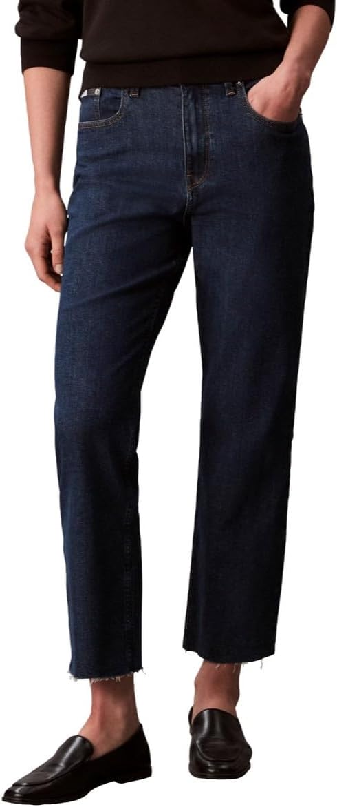 Calvin Klein Women's High Rise Straight Fit Jeans