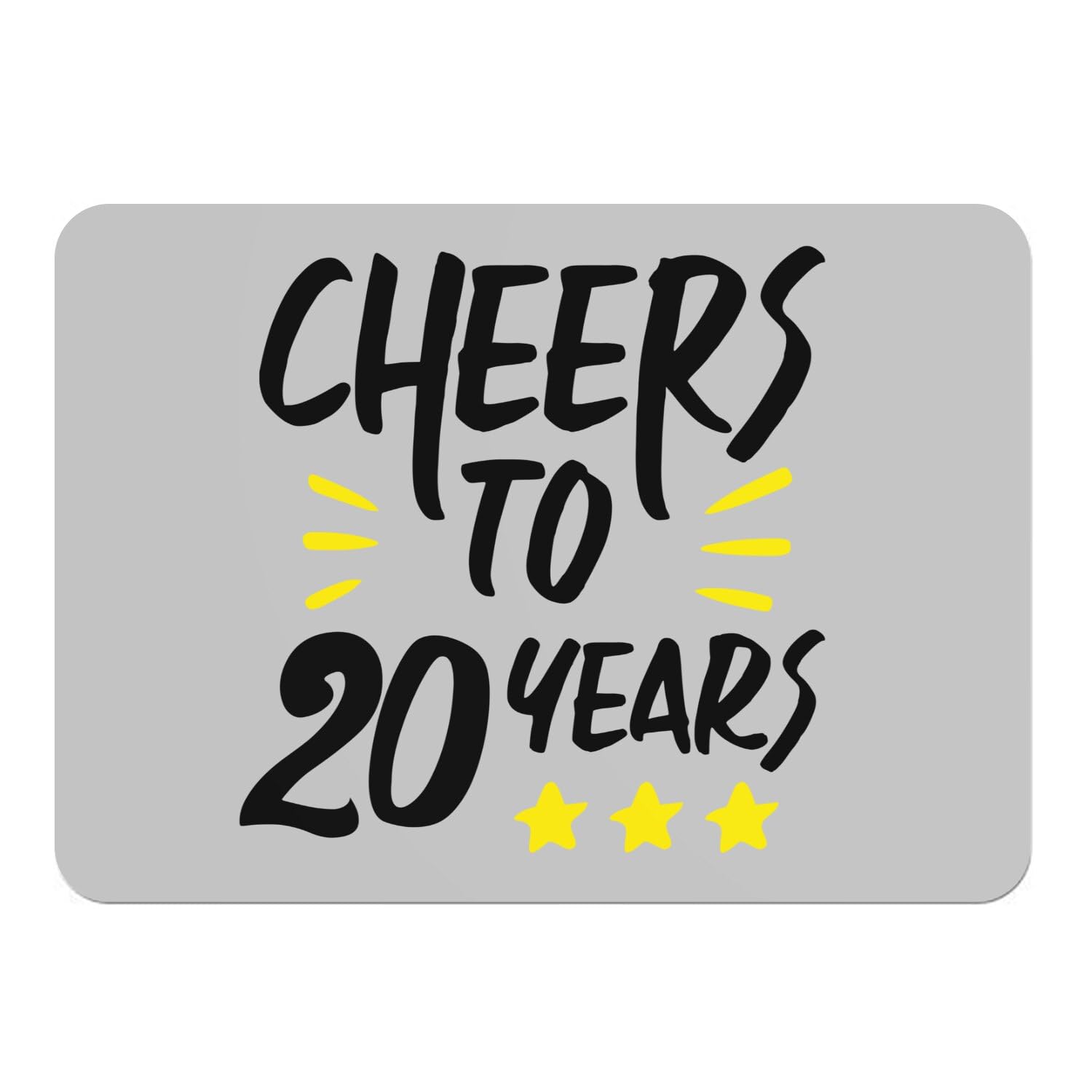 Sets de table gris en liège pour fêter un anniversaire de 20 ans