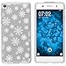 Produktbild PhoneNatic Case kompatibel mit Sony Xperia E5 Silikon-Hülle X Mas Weihnachten Schneeflocken M2