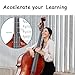 QMG Upright Bass Fingering Chart with Color-Coded Notes, Double Bass Chart Suitable for All Levels, Laminated, Size 11” x 17”