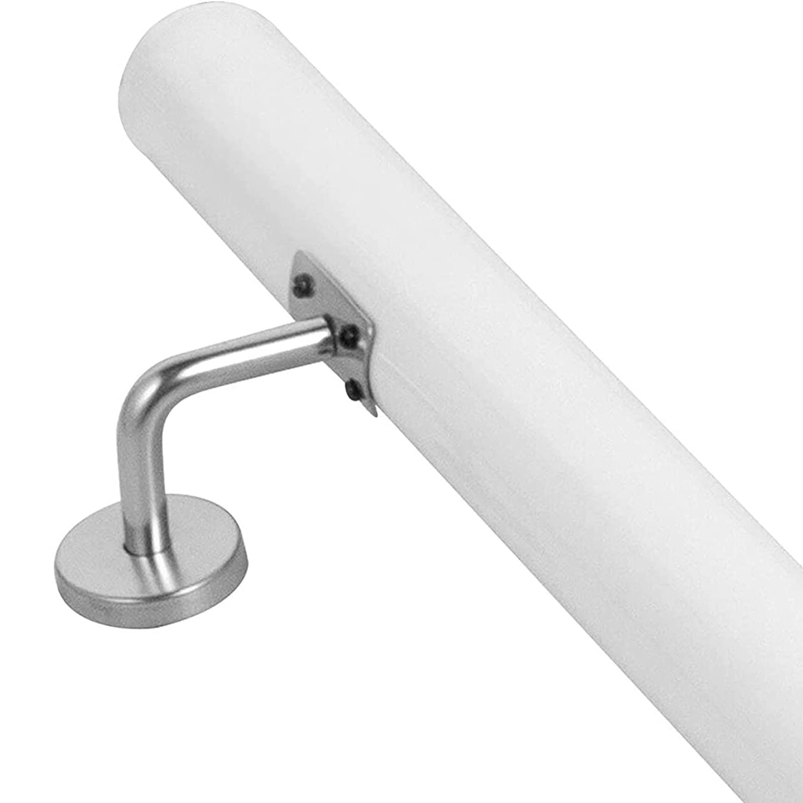 Main courante escalier interieur bois blanc kit rampe murale 3.6m