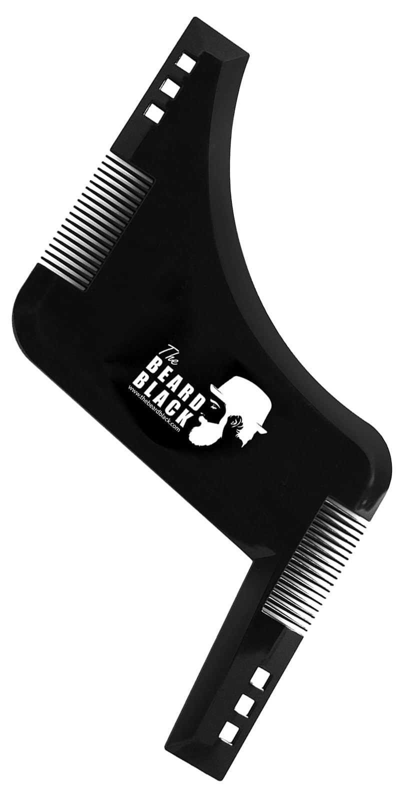 The BEARD BLACK Bartform- und Styling-Werkzeug mit integriertem Kamm, perfekt zum Ausrichten und Kantenschneiden, Verwendung mit Bartschneider oder Rasierer