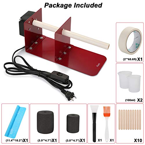 Cup Turner, Fixm Cup Tuners for Tumblers Cuptisserie Cup Turner Kit, Cup Spinner Machine Kit for DIY Glitter Epoxy Crafts Tumbler - Image 4