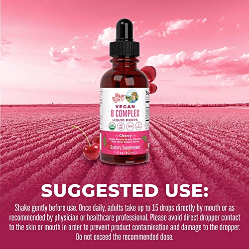 Vitamin B Complex by MaryRuth's | B Complex Vitamins | 2 Month Supply | Biotin | Vitamin B12 | Niacin | Folate | Energy Support Supplement | Vegan | USDA Organic | Non-GMO | Gluten Free | 1 Fl Oz - Image 5