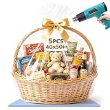 5 Pcs Shrink Wrap Bags, 40 x 50in Shrink Cellophane Bags for Gift Baskets