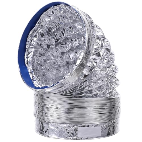 Ipetboom Tuyau de Ventilation en Aluminium Épais 180 MM Flexible et Rétractable Longueur 15 M Conduit D’Évacuation Haute Température pour Sèche-Linge Climatisation et Chauffage