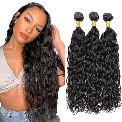 Extensiones de cabello humano para solucionar la falta de largo con ondas naturales de 32"