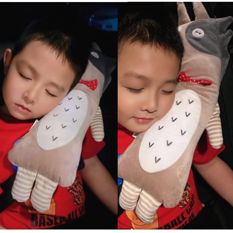 Image of Kids Seat Belt Pillow Cartoon Car Travel Pillow Neck Support Car Pillow Seat Belt Shoulder Cover Pillow Headrest Shoulder Pillow Soft Auto Seat Belt Cushion Back Cushion Car Trim
