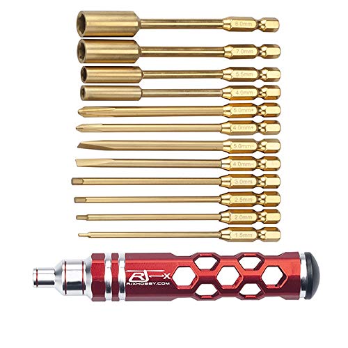 KINGDUO Rjx2881 13 En 1 Tuerca Hexagonal Destornillador Plano Phillips Herramientas De Reparación Multifuncionales Para Modelos Rc-Púrpura - imagen 3