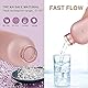 Horamekia 1 Liter Wasserflasche Mit Zeitanzeige 32 OZ Bewegliche Wiederverwendbare Sport-Fitness-Wasserflasche Aus Mattiertem Kunststoff Auslaufsicher Rosa
