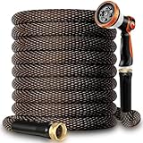 Garden Hose 100FT - 600PSI High Pressure, Kink-Free & Lightweight,No Expanding, Abrasion Resistant Water Hose for Car Wash, Lawn, Watering