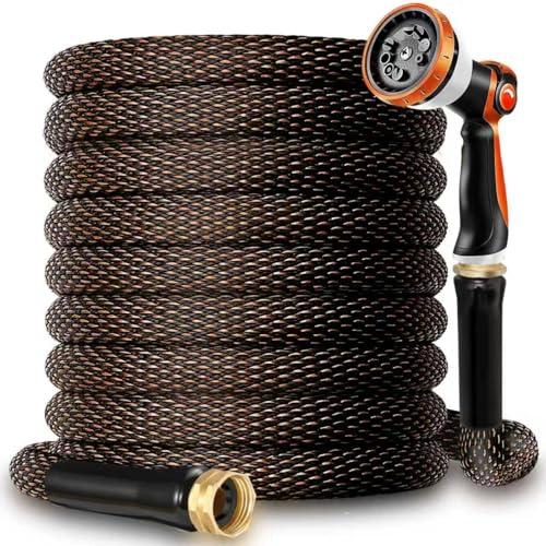 Highest Rated 100 Ft Garden Hose for Durable and Flexible Watering Garden Hose 100FT - 600PSI High Pressure, Kink-Free & Lightweight,No Expanding, Abrasion Resistant Water Hose for Car Wash, Lawn, Watering