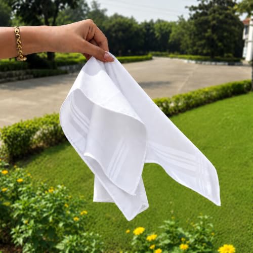 Image of HEELIUM Bamboo Handkerchief for Men & Women | Ultra Soft & Absorbent | Multipurpose Premium Rumal | Large Size 43 x 45 CM
