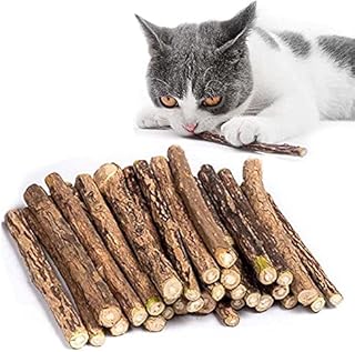 30PCS/Set Cat Catnip Sticks, Cat Chew Sticks, Cat Catnip toys, Natural Matatabi Silvervine Chew Sticks, Teeth Grinding Chew toys for Cat, Dental Catnip Toys for Cat Kitten