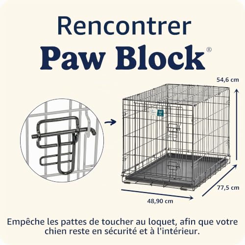 MidWest Homes for Pets 1630 Cage Life Stages Pliante pour Chien, modèle amélioré de Taille Moyenne à Une Porte en métal de 30 cm, Noir – vue 5