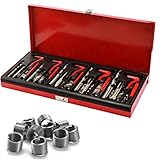 NOBGP 131-tlg. Profi-Gewindereparatur-Kit mit Wiederherstellungswerkzeugen für beschädigte Gewinde M5-M12 für die Motorreparatur mit Aufbewahrungskoffer
