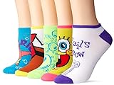 Nickelodeon Women's Spongebob 5 Pack No Show Socks