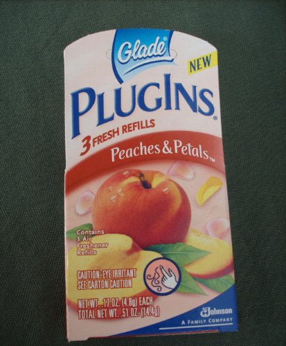 Glade PlugIns Gel Refills Peach & Petals, One 3 ct box