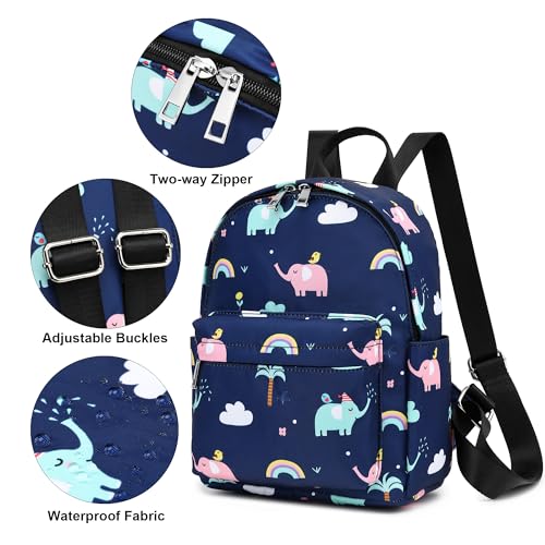 Image of Elephant Mini Backpack Women Girls, Small Backpack Purse for Adults Teens Kids School Travel (Blue)