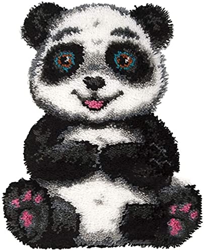 WLYX DIY Rug Making Crafts,Latch Hook Kits Unfinished DIY Crochet Yarn Kits With Colorful Printed Canvas Pattern For Home Decor, Birthday Gift (Color : E)