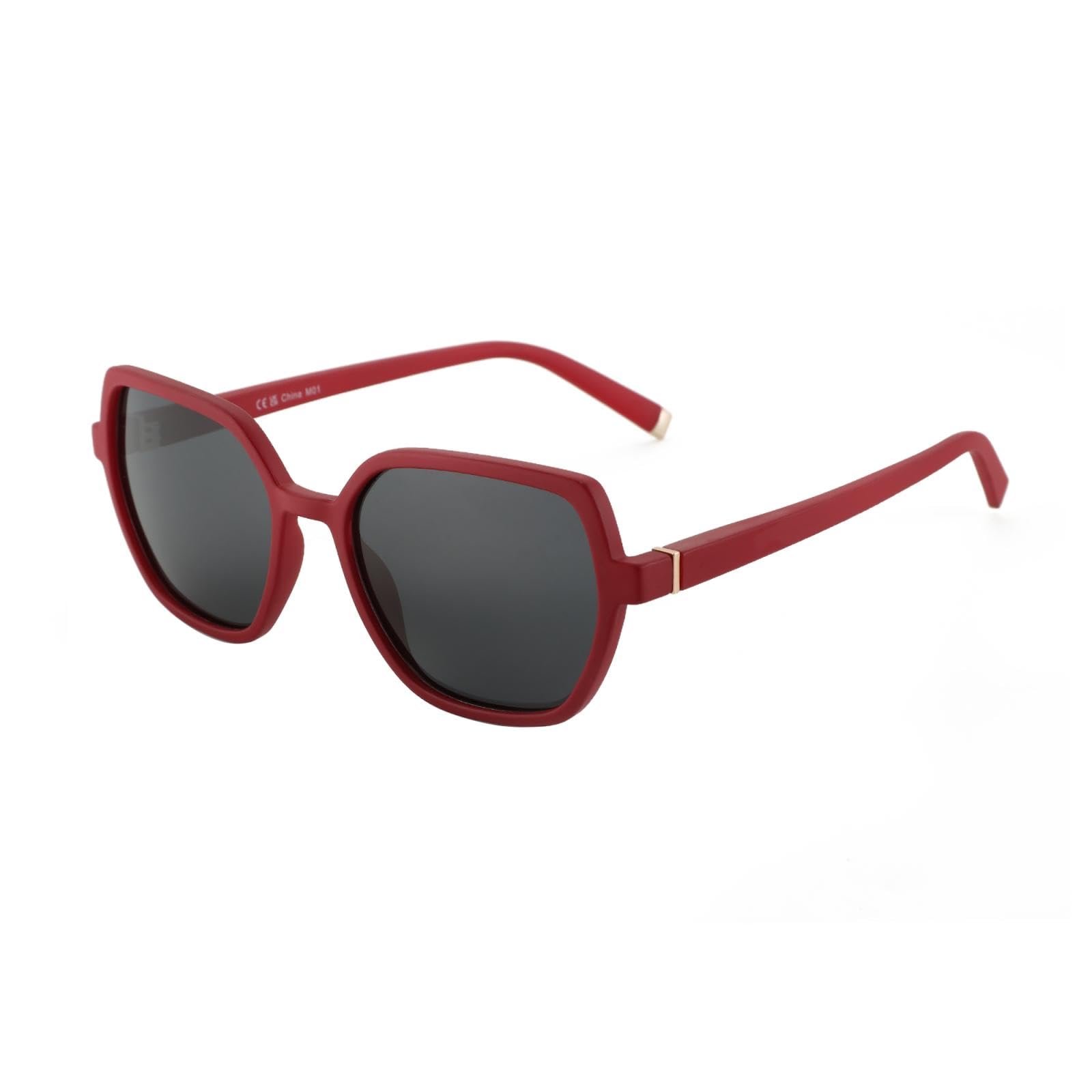 Modne sześciokątne okulary przeciwsłoneczne z polaryzacją damskie Uv400 Geometria Shade Ladies