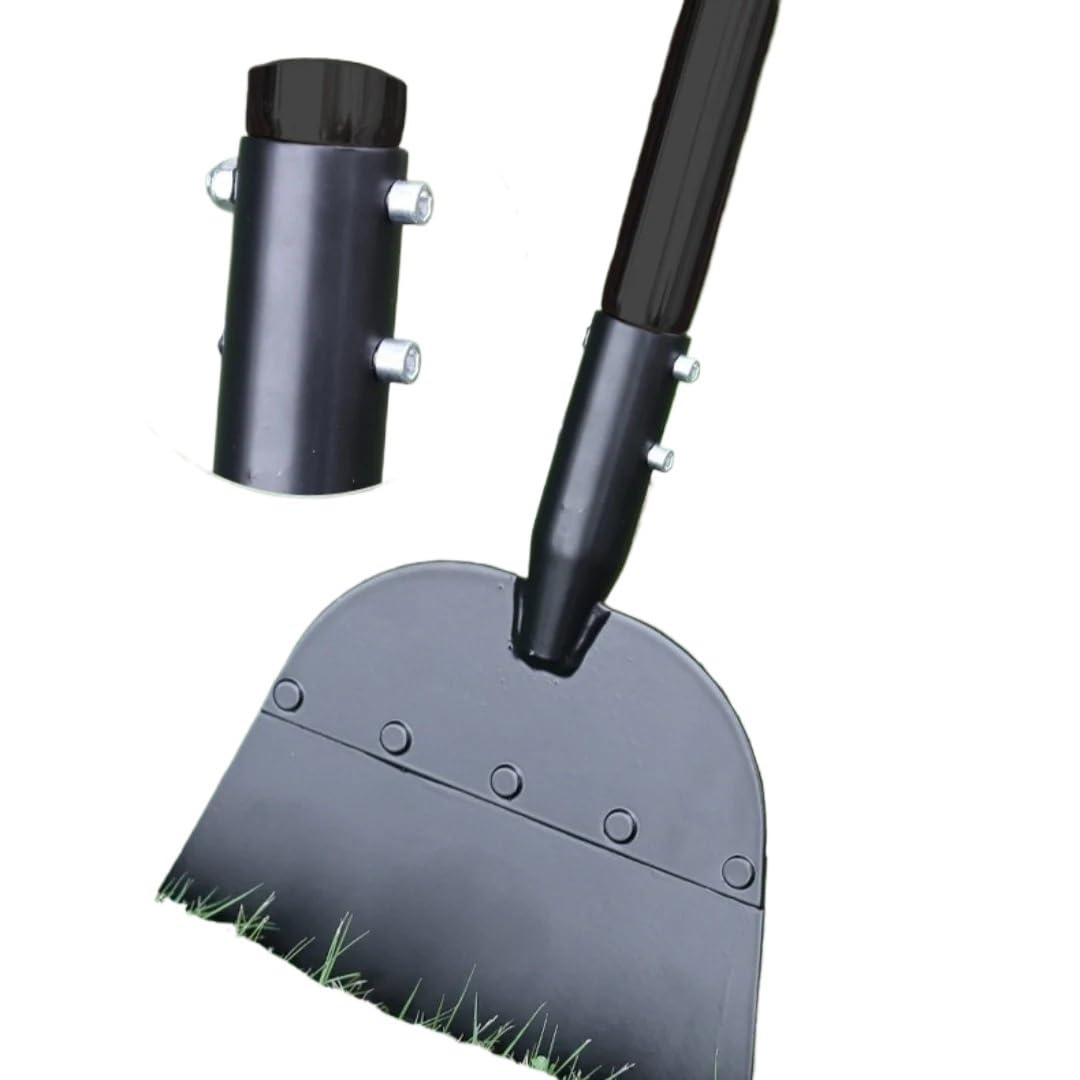 Flachschaufel, Schneeschaufel, Eiskratzer, Bodenschaber, Gartenreinigungsschaufel for den Außenbereich, Eisschaufel for die Auffahrt, Werkzeuge zur Unkrautentfernung(Silver Rod)