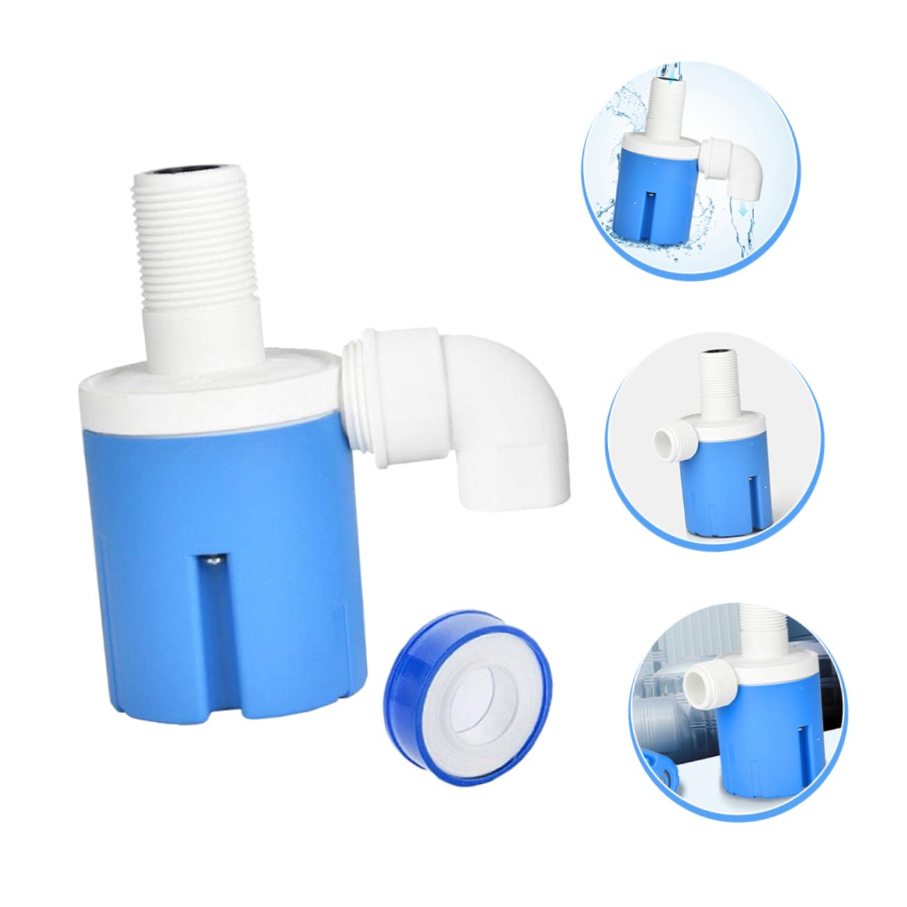 KICHOUSE Water Level Control Valve Water Tank Float Valve Water Float Valve Inner Water Interior Full Water Valve Stock Tank Vertical Inlet Water Valve Pool Float Valve Auto Fill Valve Pp